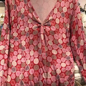 Sigrid Olsen Pink and Green Top